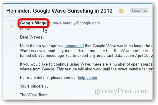 A Google Wave integetve búcsút április 30-án