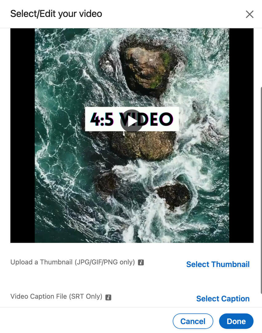 hogyan-hozzon létre egy-rövid formátumú-videó-munkafolyamat-publish-4-5-aspect-ratio-to-linkedin-thumbnail-example-15