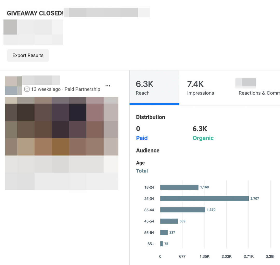 Hol lehet nyomon követni a mikrobefolyásoló-partnerségek eredményeit-keresse-analitikát a Creator-stúdióban-instagramon-lebontás-példa-10