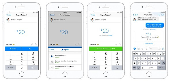 A Facebook Messenger és a PayPal integrálja az alkalmazáson belüli peer-to-peer fizetéseket az Egyesült Államokban.