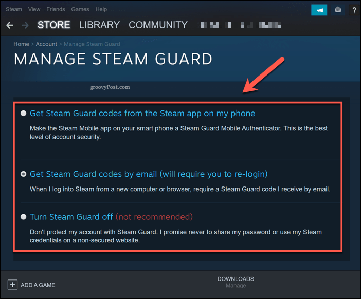 A Steam Guard kezelése Windows 10 rendszerben