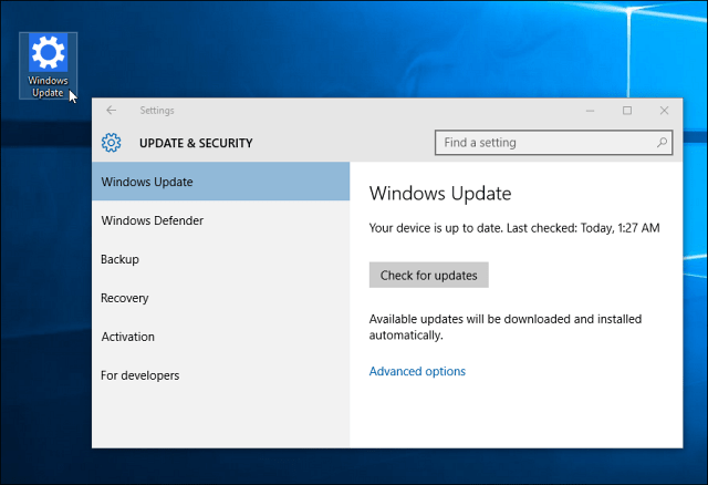 Windows Update parancsikon