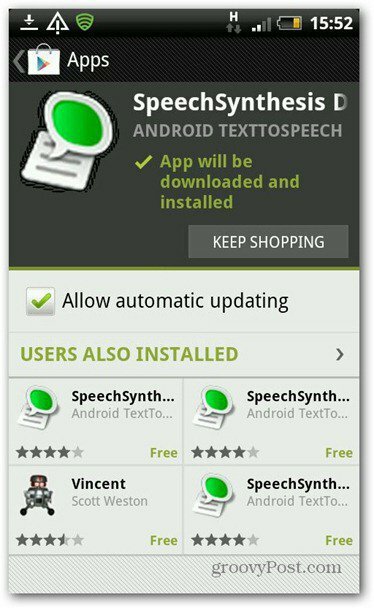 Android szöveg-beszéd