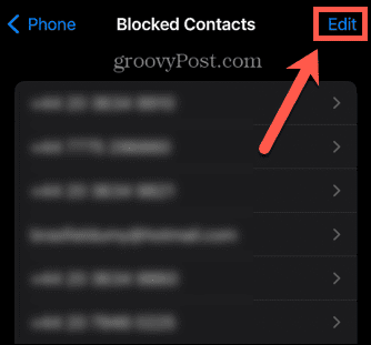 iphone blokkolt névjegyek szerkesztése