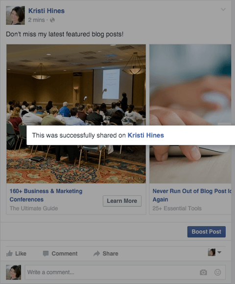 facebook körhinta hirdetés megosztva oldalfelvétel megerősítő üzenetként