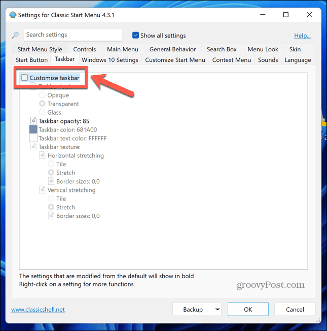 Windows 11 klasszikus shell testreszabhatja a tálcát