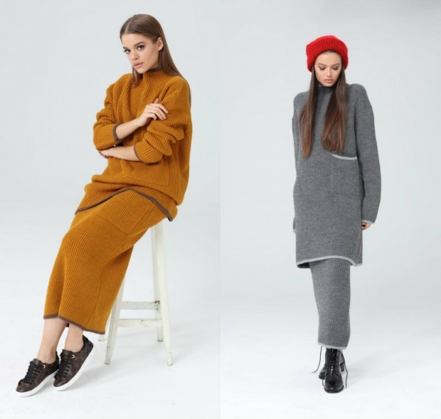 Kötöttáru ruházati modellek a téli szezonban