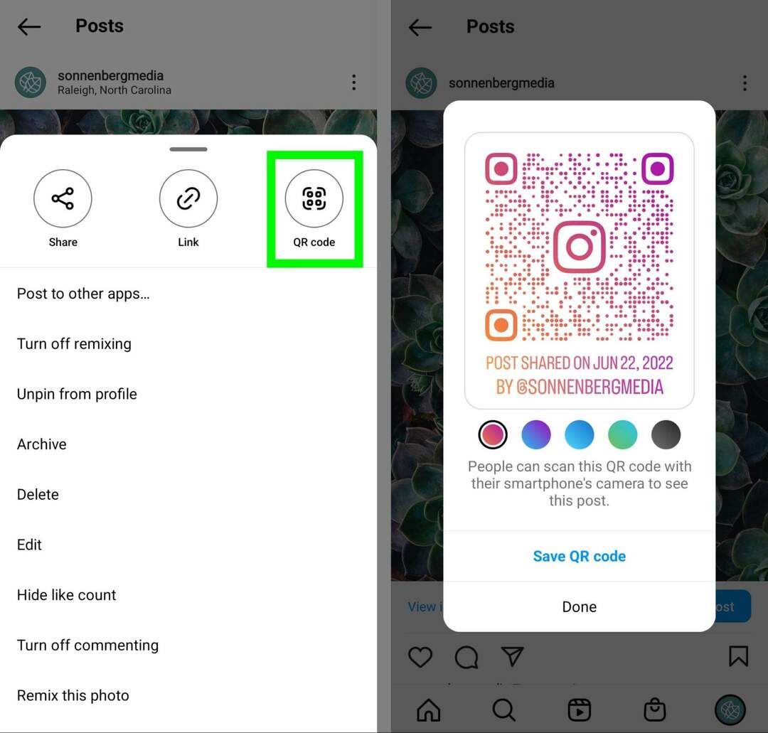 Hogyan-hozzunk létre-instagram-qr-kódot a-post-menu-pop-up-description-date-original-creator-sonnenbergmedia-example-2 megosztásához