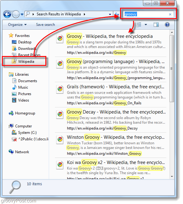 használja a Windows 7 egyesített keresési csatlakozóját
