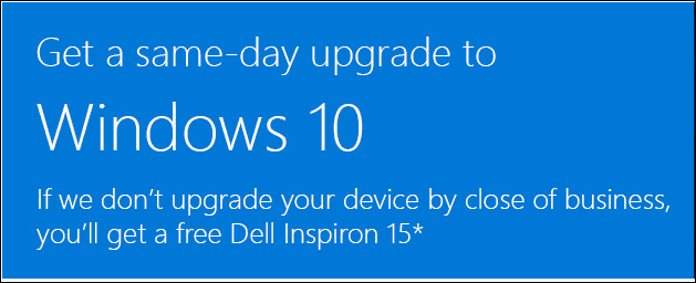 A Microsoft ingyenes Dell PC-t kínál, ha nem tudnak frissíteni a Windows 10-re egy nap alatt