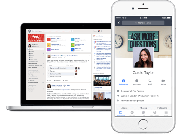 A Facebook bemutatja a Workplace ingyenes verzióját, a szociális hálózati eszközt, amely a munkavállalók számára cseveghet és együttműködhet.