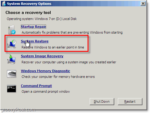 a Windows 7 rendszer visszaállítása könnyű hozzáférhetőség van a javítás boto módjából
