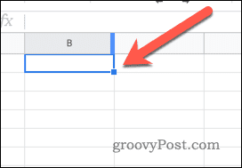 Oszlop átméretezése a Google Táblázatokban