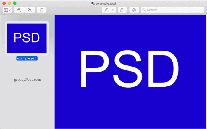 PSD fájl megnyitása a macOS-ban