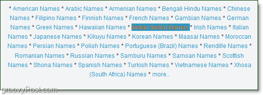 a kiejteni kívánt indiai nevek listája