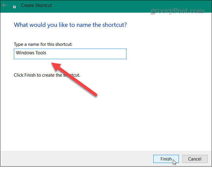 Nevezze meg a Windows Eszközök parancsikont