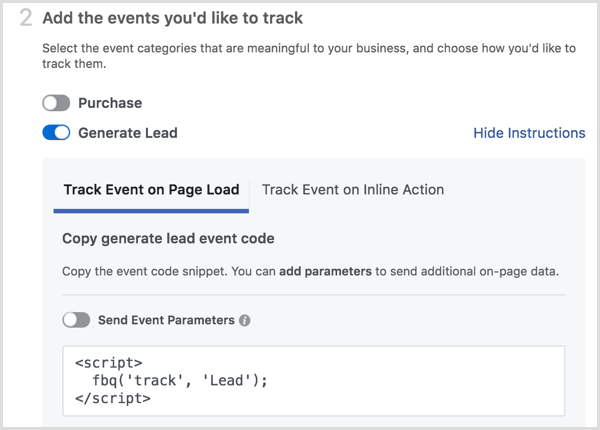 A Facebook pixel telepítése eseményeket ad hozzá