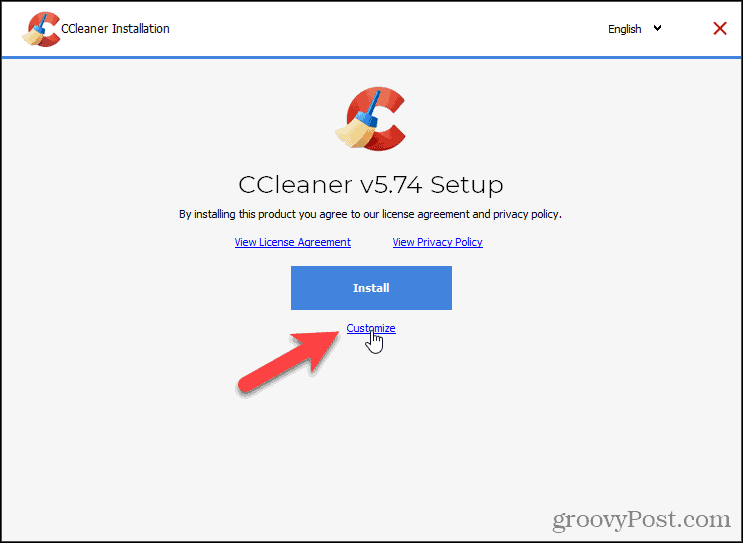 A CCleaner telepítésének testreszabása