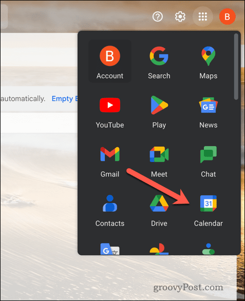 Nyissa meg a Google Naptárt a Gmailben