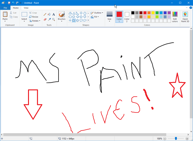 A Microsoft Paint továbbra is él a Windows Áruházban