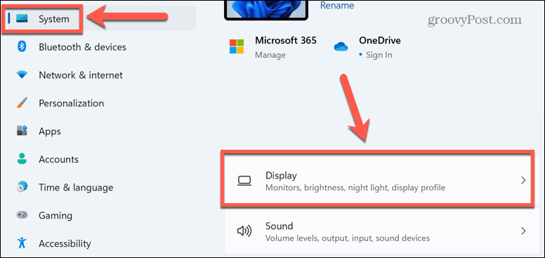 Windows 11 kijelző menü