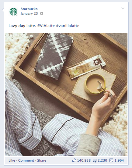 starbucks poszt a facebook-on