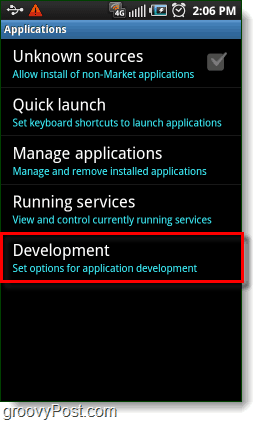 Android fejlesztési alkalmazások beállításai