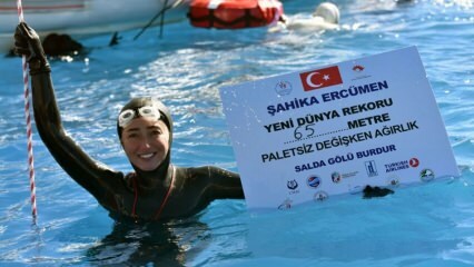 Şahika Ercümen 65 méterrel lejjebb haladta meg a világrekordot!