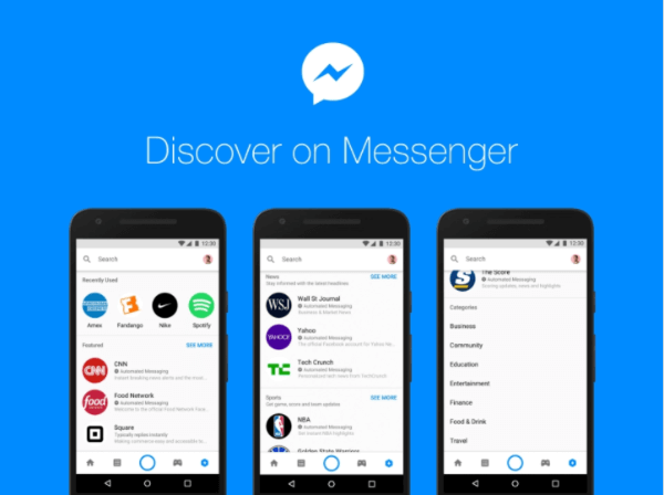 A Facebook új Discover központja a Messenger platformon lehetővé teszi az emberek számára, hogy böngészhessenek és botokat és vállalkozásokat találjanak a Messengerben.