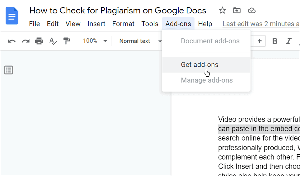 Ellenőrizze a plágiumot a Google-lapokon