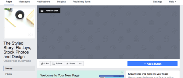Töltse be profilképét az új Facebook üzleti oldalára.