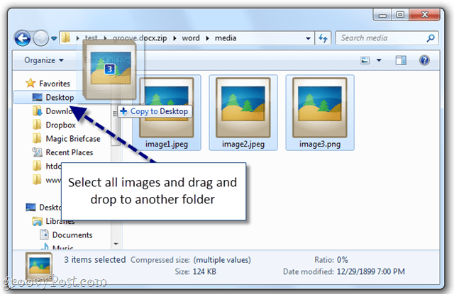 A képek Word Word-dokumentumokból történő kibontásának egyszerű módja a Windows 7 rendszerben [Office 2007/2010]