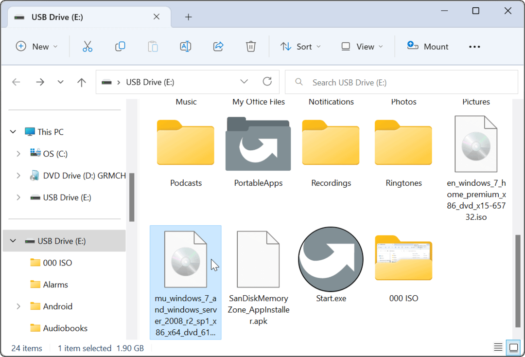 ISO-kép rögzítése Windows 11 rendszeren