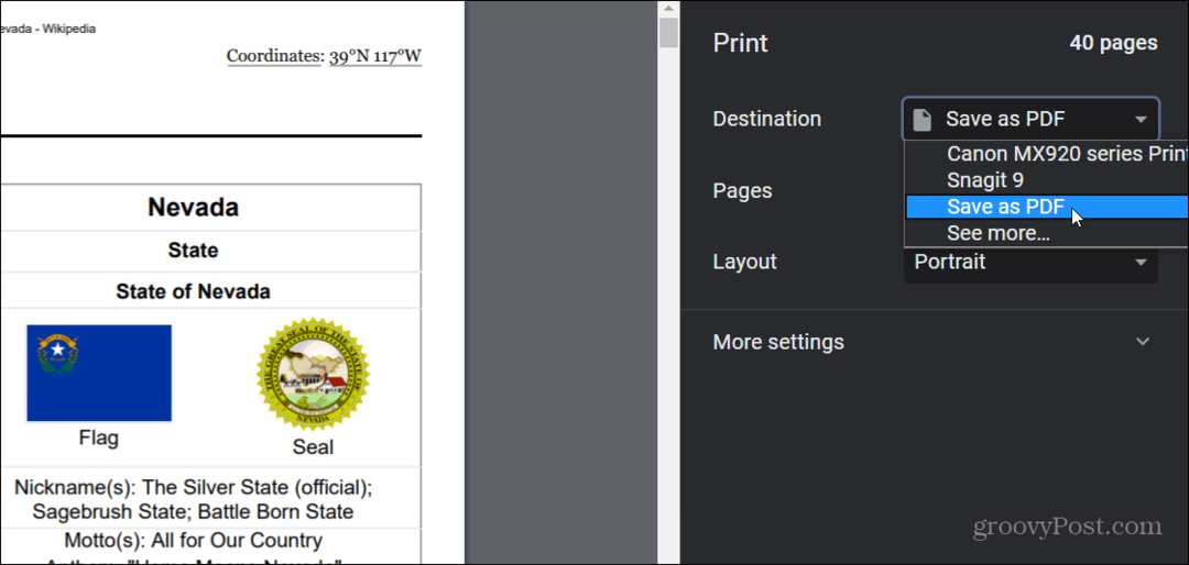 Weblap mentése PDF formátumban a Google Chrome-ból