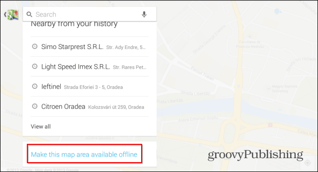 A Google Maps Android törlési címe