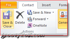 Névjegykártyák tervezése az Outlook 2010-ben