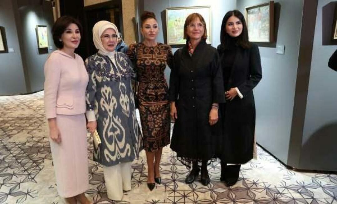Emine Erdogan szamarkandi látogatása! Meglátogatta az Üzbegisztán színei című kiállítást