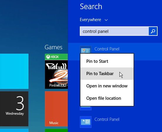 Windows 8.1 keresés