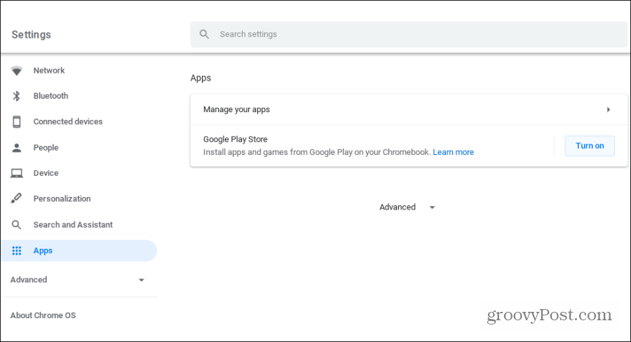 google Play alkalmazások a Chromebookon