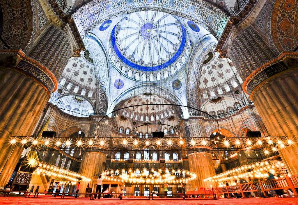 Sultanahmet mecset belső 