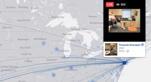 A Facebook Live térkép megkönnyíti a felhasználók számára, hogy világszerte élő videó közvetítéseket találjanak.