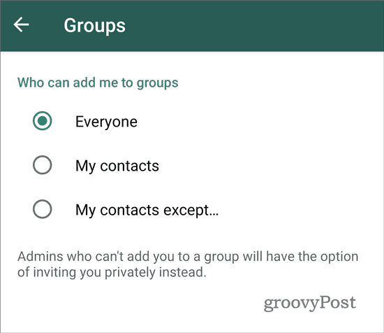 A WhatsApp hagyja abba a csoportok hozzáadását (2)