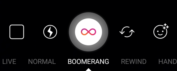 A Boomerang használatával a fotósorozatokból ciklusos videók lesznek.