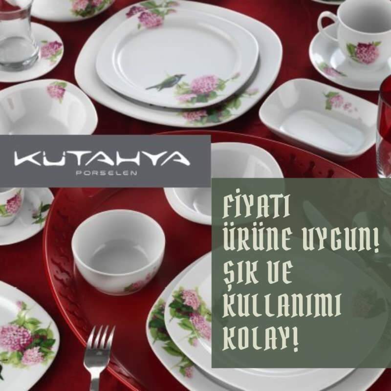 Hogyan lehet megvásárolni a Bim Kütahya Seramik 68 darabos dupla díszítésű szögletes étkészletet?