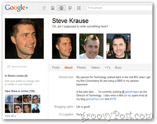 steve krause google + profil frissítette az adatvédelmet