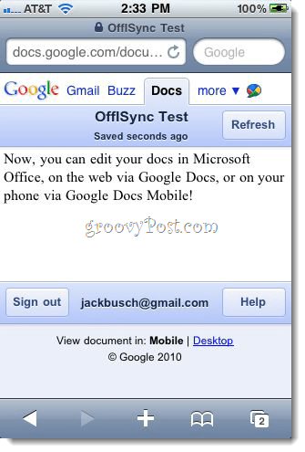 OffiSync: A Google Docs szinkronizálása az Office 2010-rel