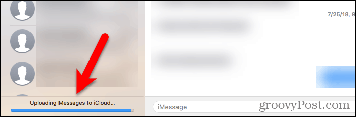 Üzenetek feltöltése az iCloudba Mac rendszeren