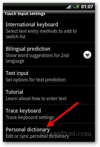 Add hozzá az Android 4 szótár