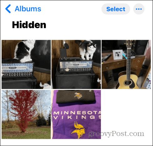 Fényképek elrejtése és felfedése az iPhone-on
