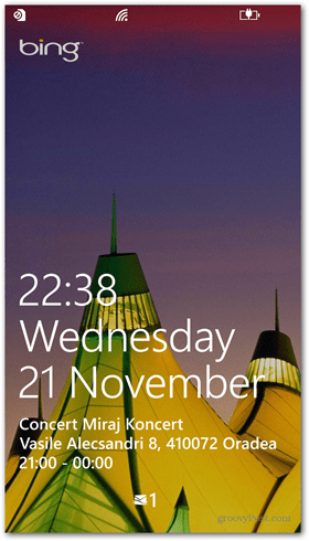 A Windows Phone 8 képernyőzár gyors állapota